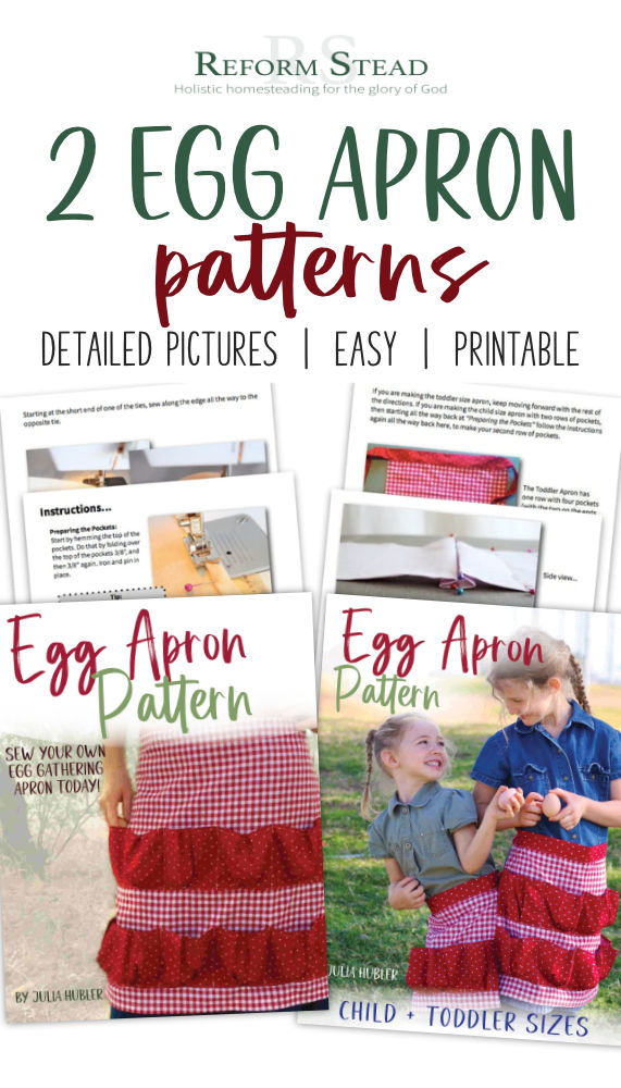 Egg Gathering Apron Pattern {Kids & Adults} – Reform Stead